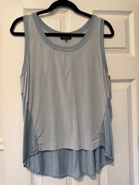 rag & bone Pale Blue Silk Sleeveless Tank